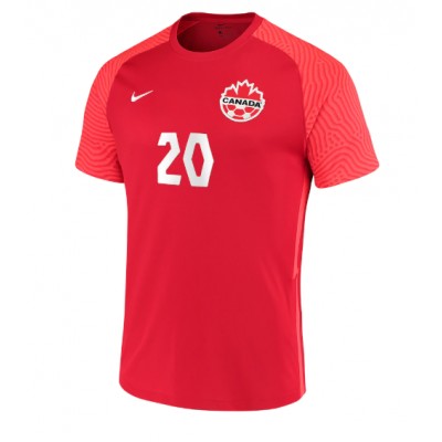 Pánský Fotbalový dres Kanada Jonathan David #20 MS 2022 Domácí Krátký Rukáv